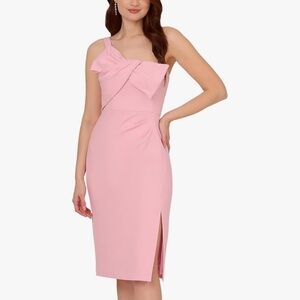 NEW with tags Adrianna Papel Pink Bow One Shoulder Dress